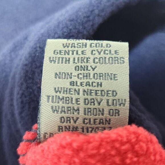 Castaway Red and Blue Fleece Quarter-Zip Pullover Size XL Preppy Fleece Pullover - Picture 8 of 8